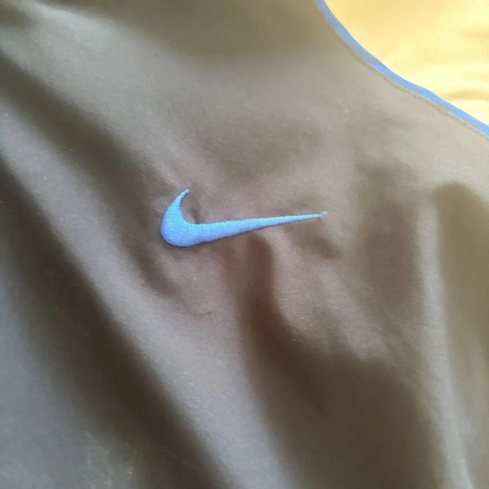 Nike Mens Dri-FIT Track Jacket Navy Blue White Full Zip Windbreaker Medium